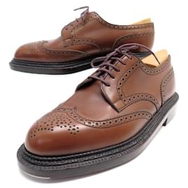 JM Weston-JM WESTON DERBY TRIPLE SOLE SHOES 7.5E 41.5 42 BROWN LEATHER SHOES-Brown