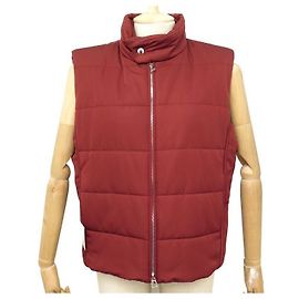 Hermès NEW HERMES DOWN JACKET SLEEVELESS VEST M 48 RED NEW RED COAT Red
