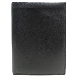 Hermès-NEW HERMES WALLET IN BLACK LEATHER CARD HOLDER + LEATHER WALLET BOX-Black