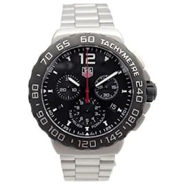 Tag Heuer-NEW TAG HEUER FORMULA WATCH 1 CAU1110 QUARTZ CHRONOGRAPH STEEL WATCH-Silvery