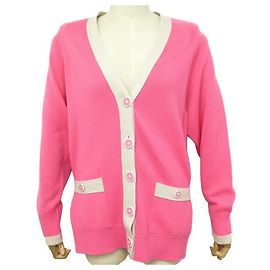 NUEVO CHANEL PULLOVER LONG CARDIGAN P53235 l 42 SUDADERA DE CASHMERE ROSA Rosa