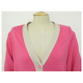 Chanel-NEW CHANEL PULLOVER LONG CARDIGAN P53235 l 42 PINK CASHMERE SWEATSHIRT-Pink
