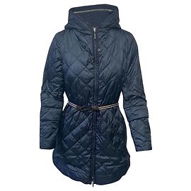 Max Mara MaxMara The Cube Etrevi Quilded Down Jacket in Blue Nylon Navy blue