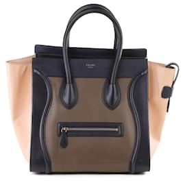 Céline-Celine Tri-Color Leather Mini Luggage Tote-Multiple colors
