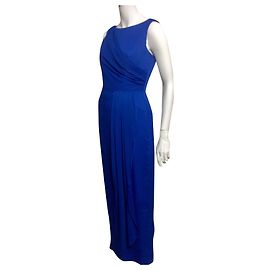 Lela Rose Saphire blue chiffon gown Blue