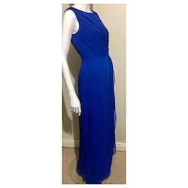 Lela Rose-Saphire blue chiffon gown-Blue