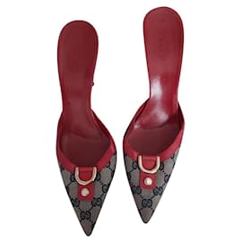 Gucci Mules Red Navy blue