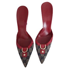 Gucci Mulas Vermelho Azul marinho