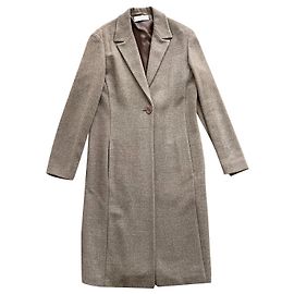 Autre Marque Character Miroglio Wool Blend Coat Light Brown Size 38 Light brown