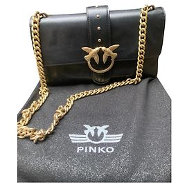 Love Bag Borsa Pinko in pelle Nero Gold hardware