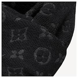 Louis Vuitton-ÉCHARPE CLASSIQUE MONOGRAMME NOIR-Noir