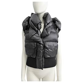 "Givenchy" sleeveless down jacket. Black