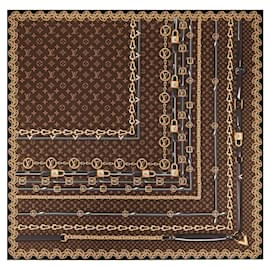 Louis Vuitton-FOULARD MONOGRAM FOREVER black-Brown