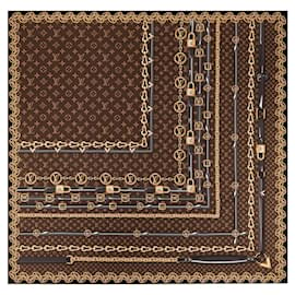 Louis Vuitton-FOULARD MONOGRAM FOREVER black-Marrone