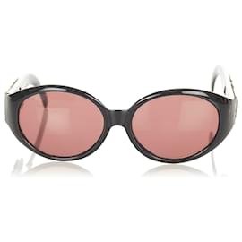 Fendi-Fendi Black Round Tinted Sunglasses-Black