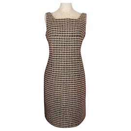 Fendi-Robes-Marron,Crème