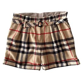 Shorts de lã burberry. Bege