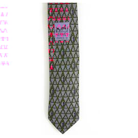 Hermès-Hermes 5073 PA 100% Silk Red Wine Blue Grapes Barrels Men’s Neck Tie Necktie-Multiple colors