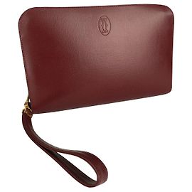 Cartier Unisex hand clutch Dark red