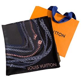 Louis Vuitton silk scarf Blue
