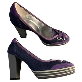 Décolleté Hogan Opty in tessuto blu Blu