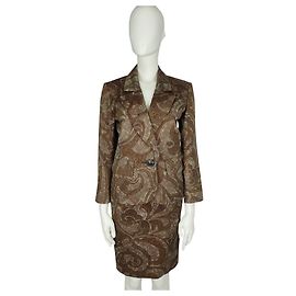 Yves Saint Laurent Terno vintage de algodão pesado Verde