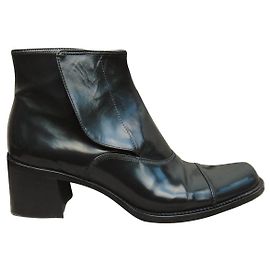 Stivaletti Prada in pelle neri 38,5 Nero