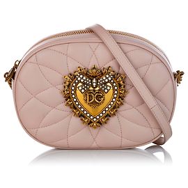 Dolce & Gabbana Dolce&Gabbana Mini Borsa a Tracolla in Pelle Devotion Rosa Rosa