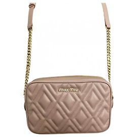 Bolso bandolera Miu Miu Cipria de piel de napa acolchada beige Beige