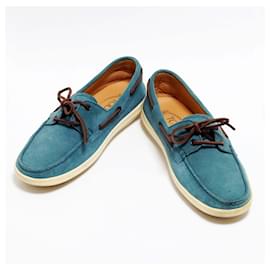 Tod's-[Used] Tod's Driving Shoes UK 7 Ladies-Blue Gray-Blue,Grey