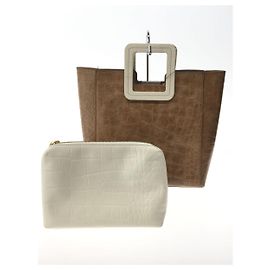 [Usado] STAUD ◆ Bolsa / bolsa de couro com relevo de crocodilo Shirley / couro / marrom Marrom