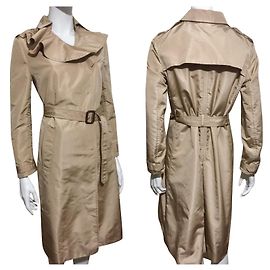 Valentino Garavani Valentino silk blend rain coat Beige Golden Flesh