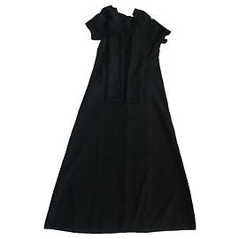 Yohji Yamamoto Noir Woll-Maxikleid Schwarz