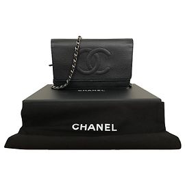 Wallet on chain Chanel Timeless CC Noir
