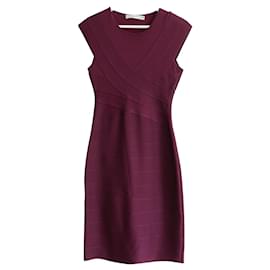 Christian Dior-Christian Dior x Galliano Damson Knit Bandage Dress Prune-Prune