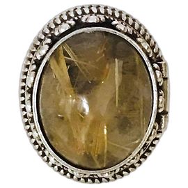 Saint Laurent SS15 Anillo de plata con compartimento oculto Plata