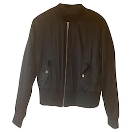 Zara Jacke Schwarz Polyester M Schwarz