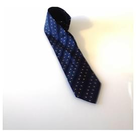 Joop!-JOOP! Cravatta cravatta in seta blu con stelle gialle-Blu