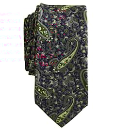Yves Saint Laurent-Yves Saint Laurent YSL Silk Blue Ecaille Paisleys Neck Tie Necktie-Multiple colors