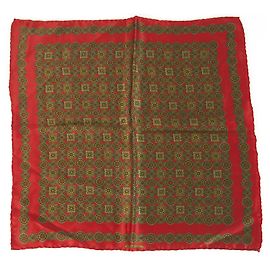 Autre Marque Stefano Ricci Seidenbraun & Rot Geometrisches Muster Herren Einstecktuch Braun Rot