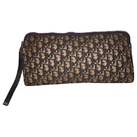 Christian Dior-DIOR vintage bag in Oblique canvas-Blue,Cream