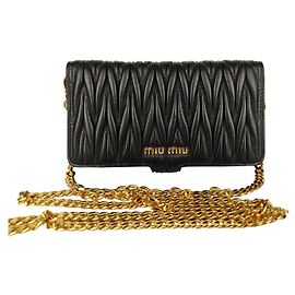 Miu Miu Capa iphone em couro Preto