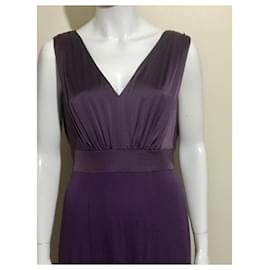 Vera Wang-Vera Wang (étiquette principale) robe de soirée violette-Violet