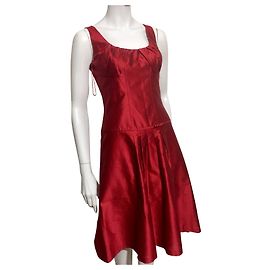 Laurèl Vestido de mescla de seda laurel e jaqueta combinando Bordeaux