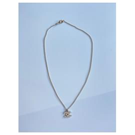 Chanel-CC necklace-Silvery