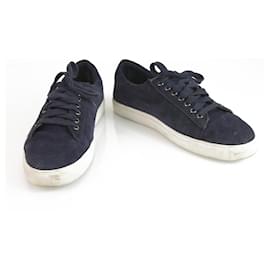 Brook Brothers-Brooks Brothers Blue Suede leather Men Shoes Sneakers Trainers size 12-Blue