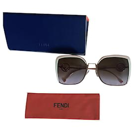 Fendi-Gafas de sol-Castaño,Rosa,Beige