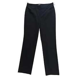 Chanel Uniform Pants Black Cotton Black