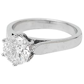inconnue Second-hand white gold solitaire, brilliant cut diamond 1.59 carat Other