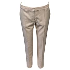 Stella Mc Cartney-Pantalones Stella McCartney Slim Fit en algodón beige-Beige